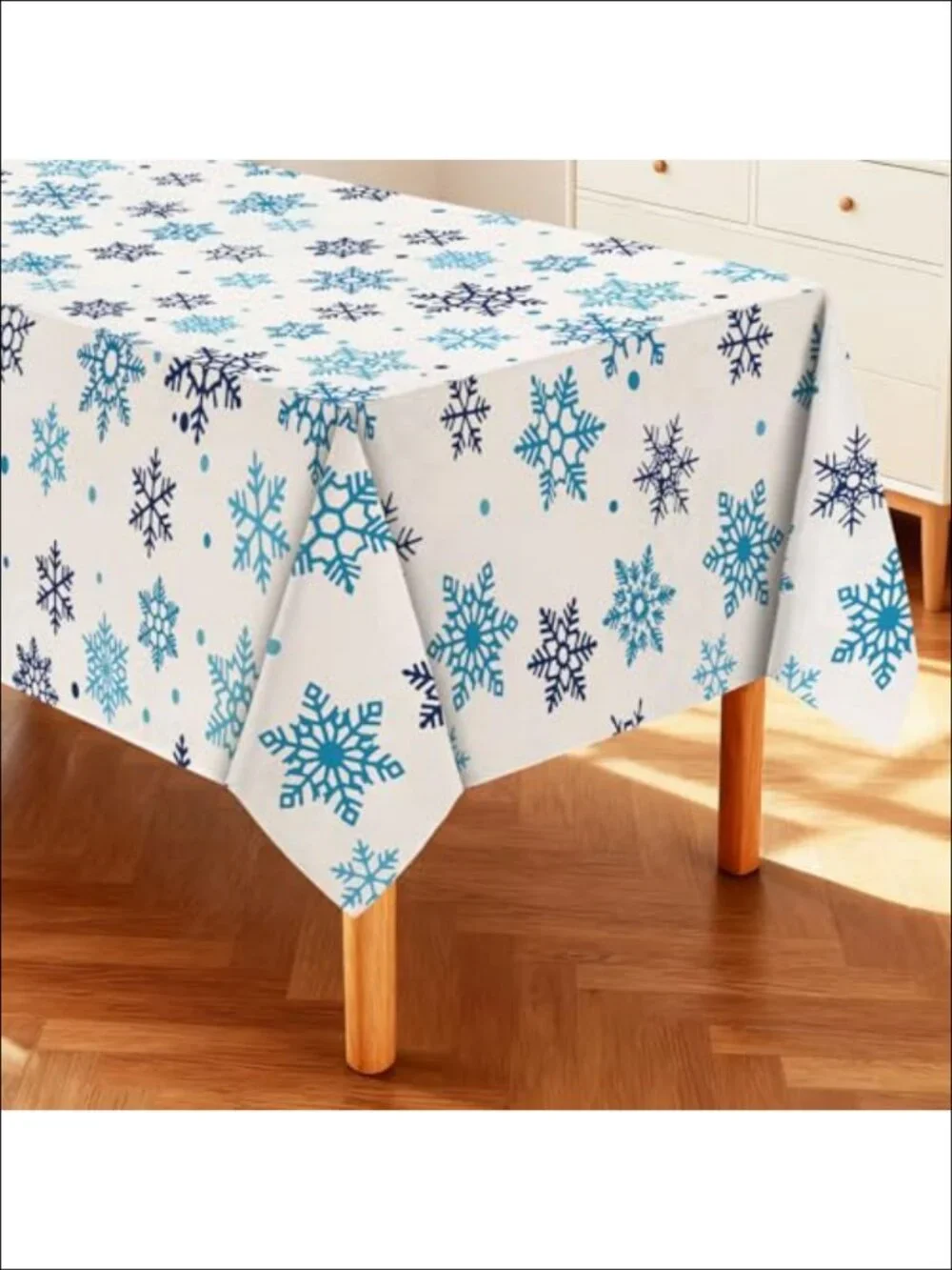 Waterproof Wipeable Tablecloth 126 x 60 Inch Reusable Fits 8-10 Guests